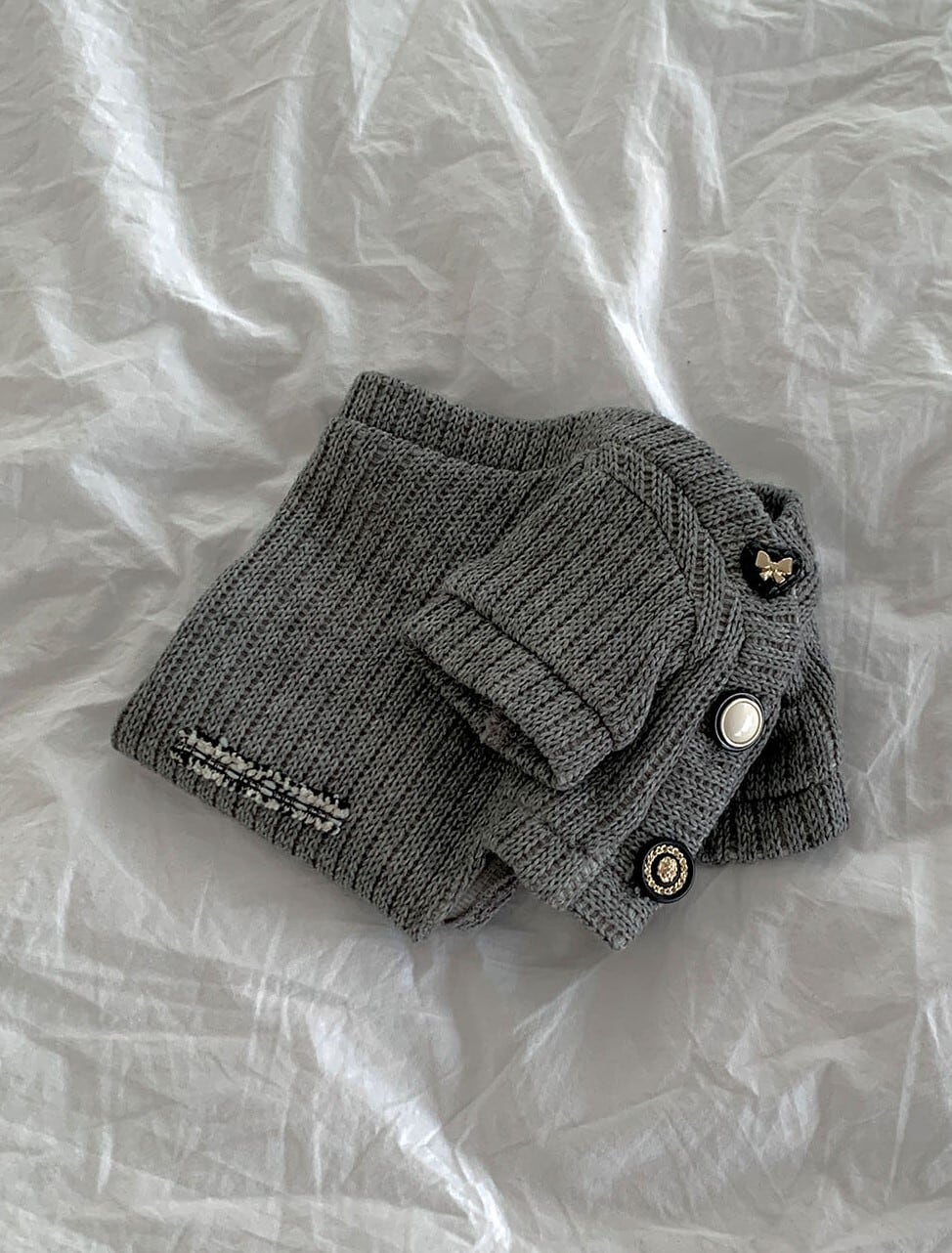 S.M/即納【seenii】SoftSoap cardigan《Gray》