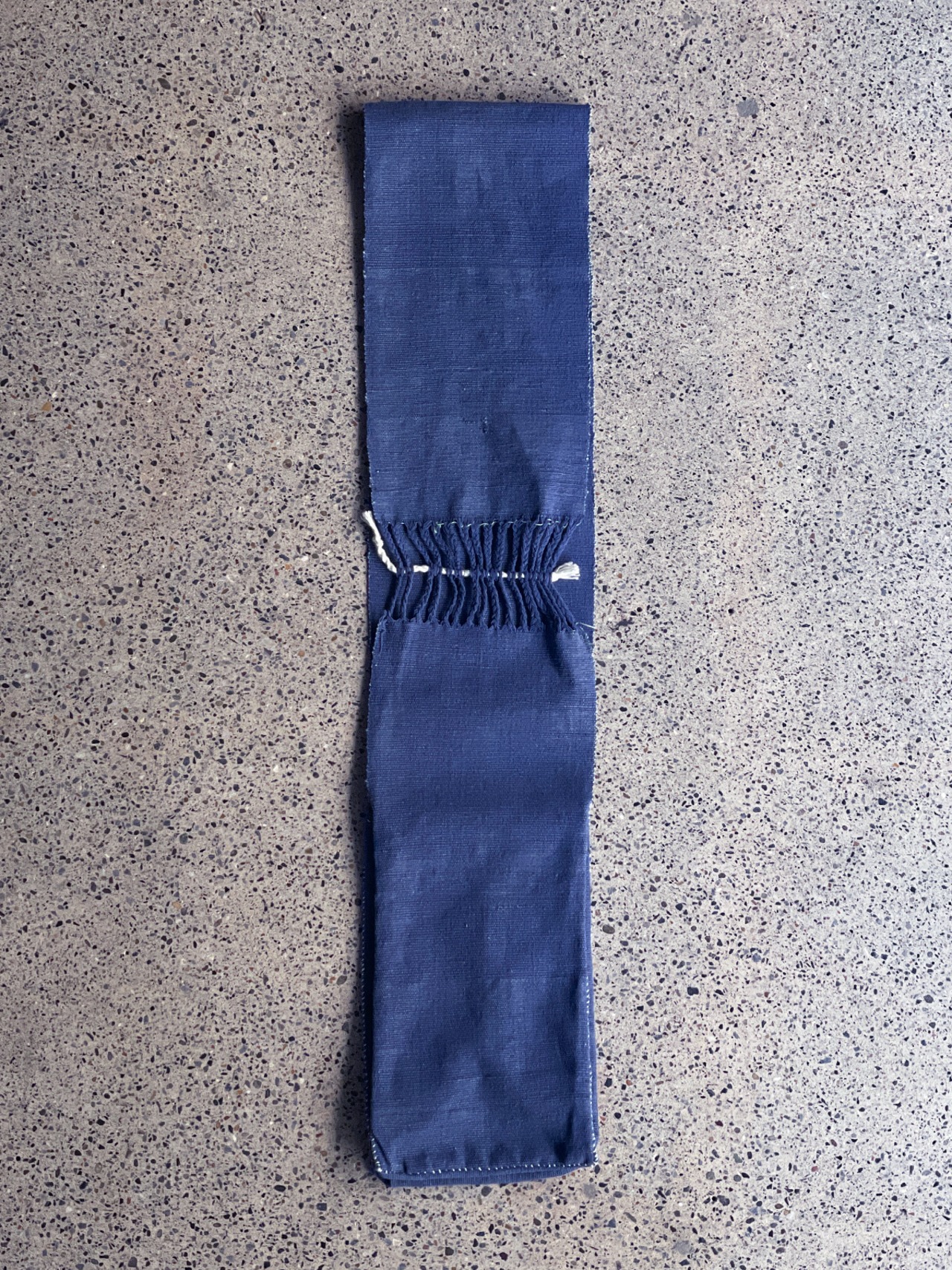 Lua／Cotton sholder box bag（blue）
