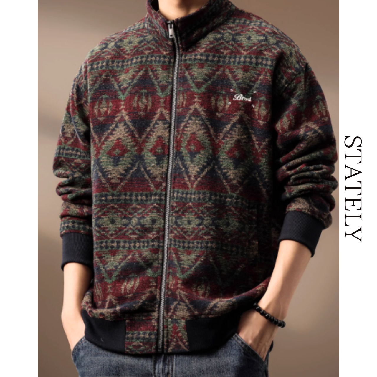 エスニックパターン ニットジャケット/2color_O29・画像6