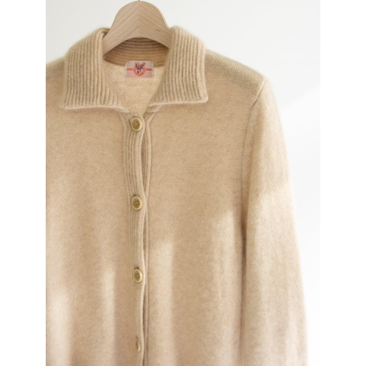 KING DEER】100% Cashmere Knit Cardigan（カシミヤニットカーディガン