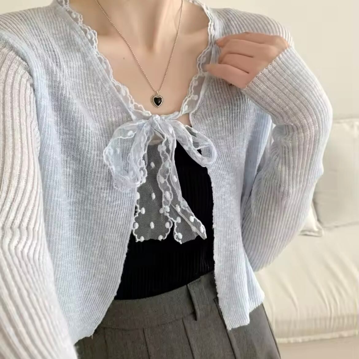 リボンシアーカーディガン