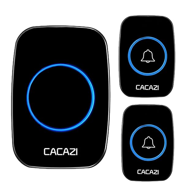 ワイヤレス チャイム 自動発電 電池不要】玄関 チャイム 無線 58曲選択