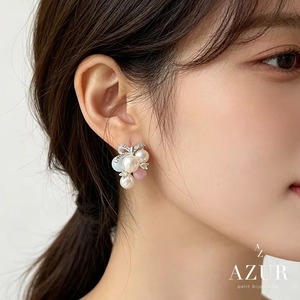 【数量限定】パステルパールリュバンピアス