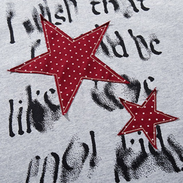 dot star patch short-sleeve tee　ドットスターパッチ半袖ティー　J1994