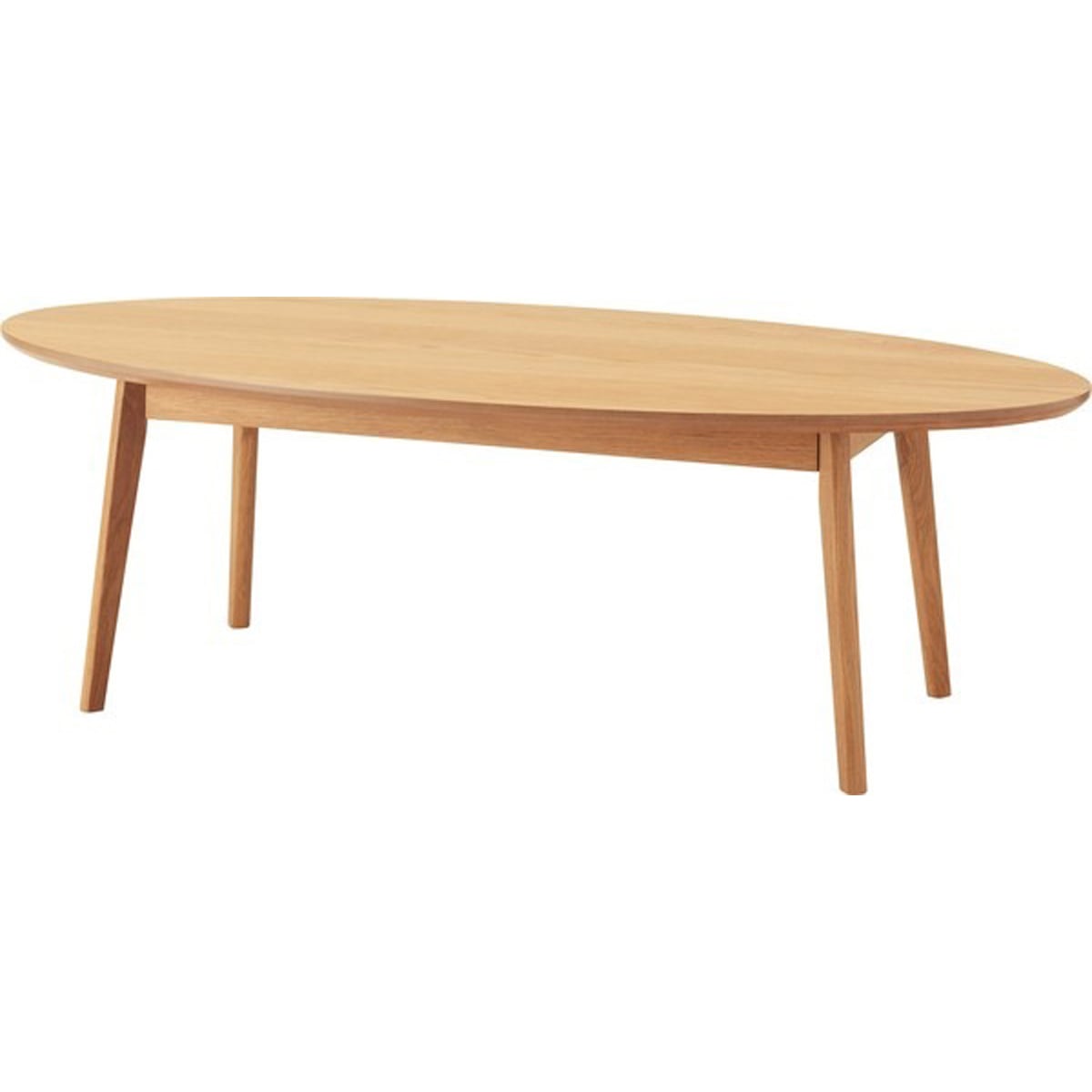 オーバルテーブル MTK-443NA リビングテーブル テーブル ローテーブル センターテーブル 北欧 幅120cm 木製 天然木 突板 ナチュラル シンプル 楕円形 一人暮らし 板目 柾目 オーク リビング インテリア ショップ カフェ 店舗