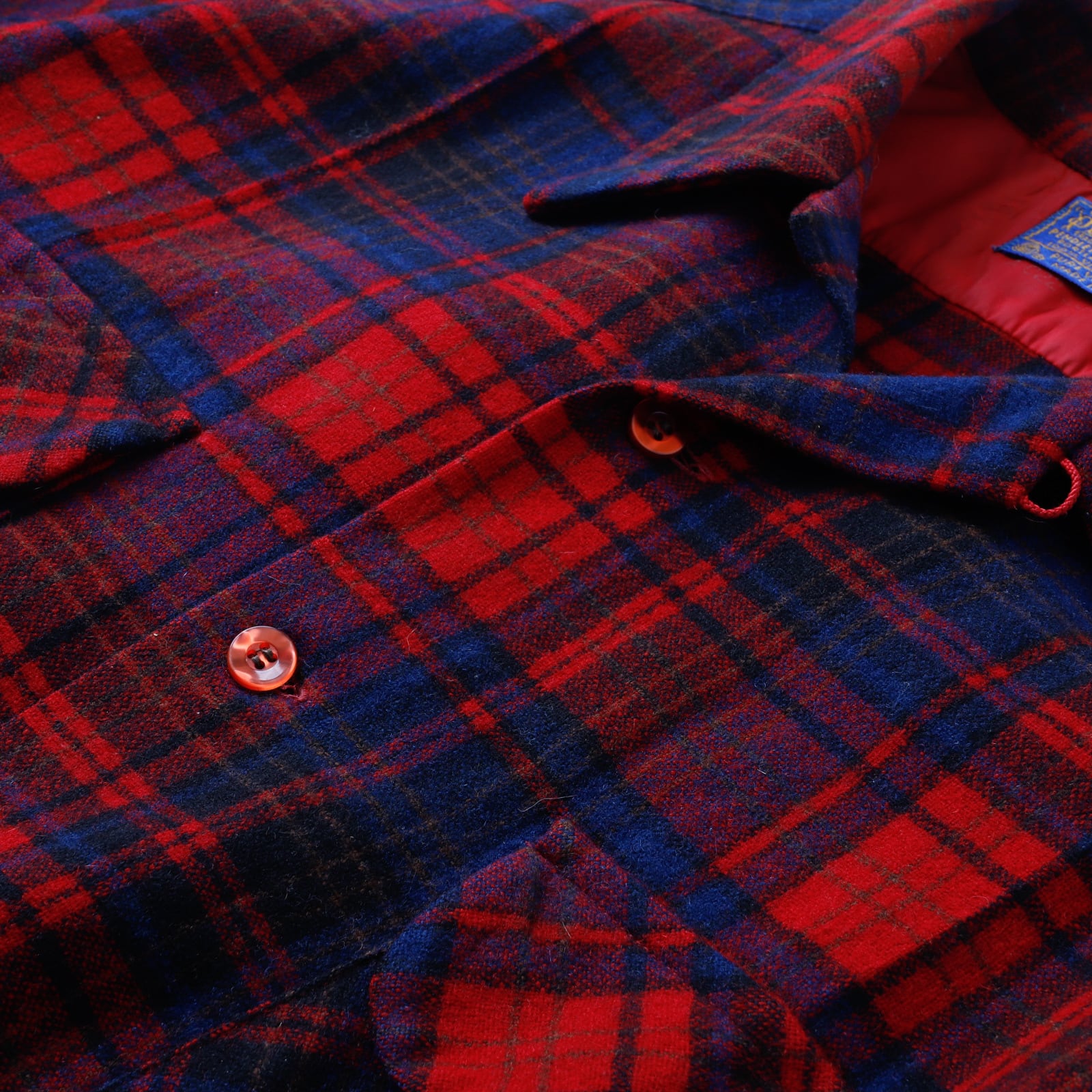 美品】70s PENDLETON ombre check wool shirts made in USA big size