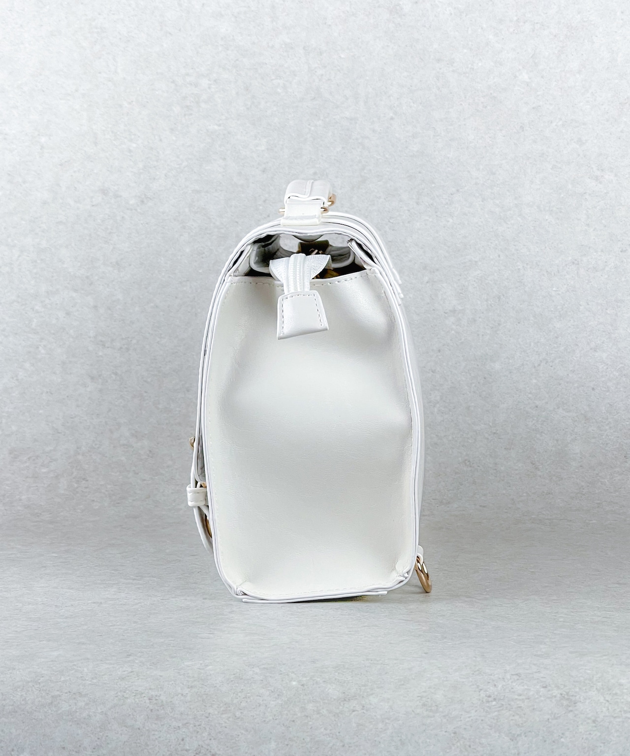 F221091-19_Harry Potter×Flapper ホグワーツロゴミニサッチェル ホワイト - 5