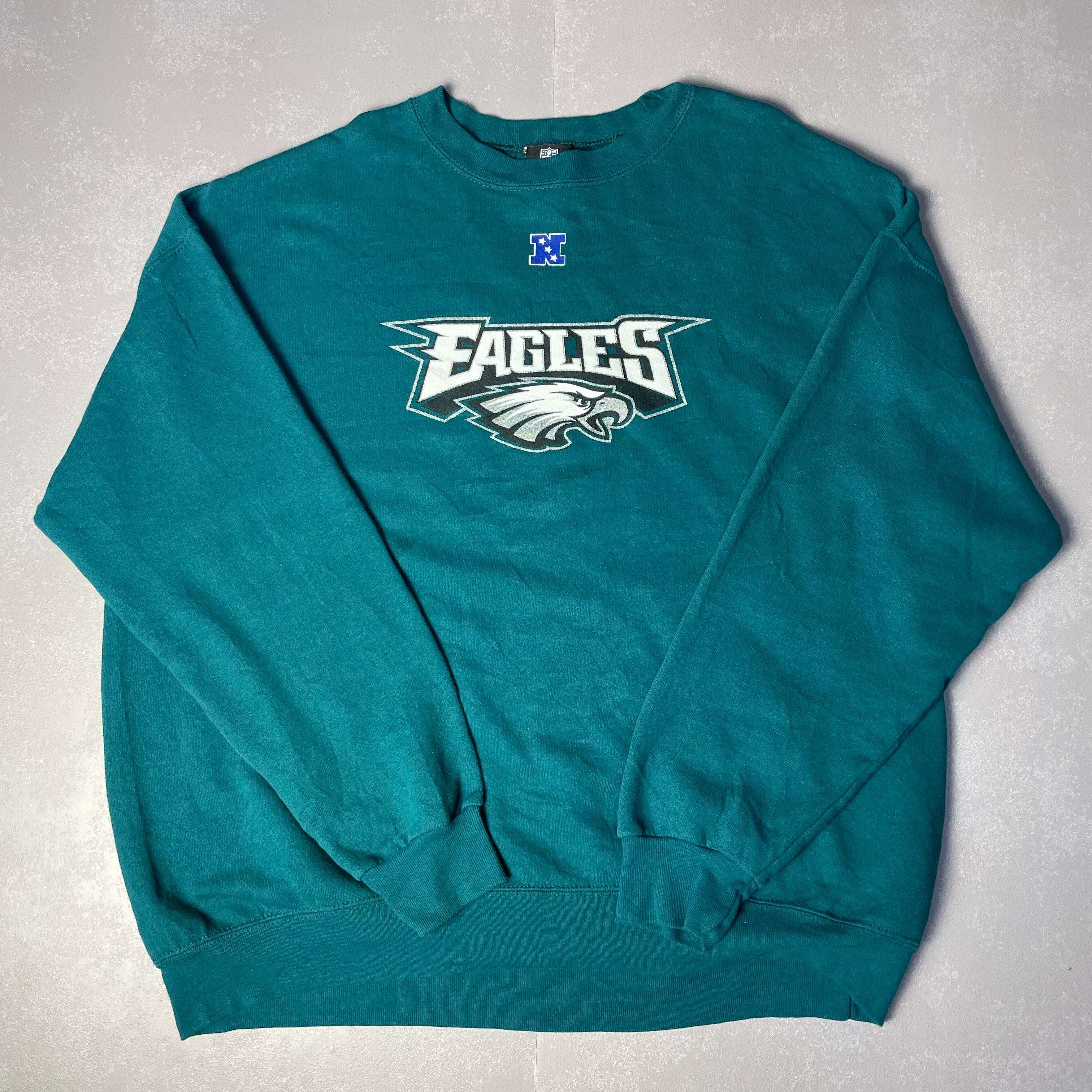 ■NFL TEAM APPAREL フロントロゴプリント スウェット メンズXL相当 古着 グリーン 緑色【スウェット】