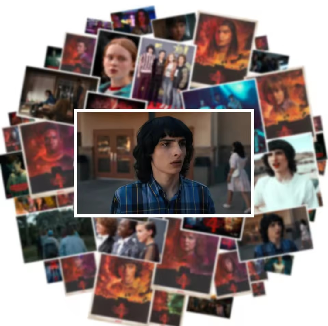 1月下旬少量再入荷予定！送料無料！【 Stranger Things ( ストレンジャー・シングス ) 】PHOTO STICKER（フォトステッカー）50枚SET　〚アメリカン雑貨 アメトイ〛