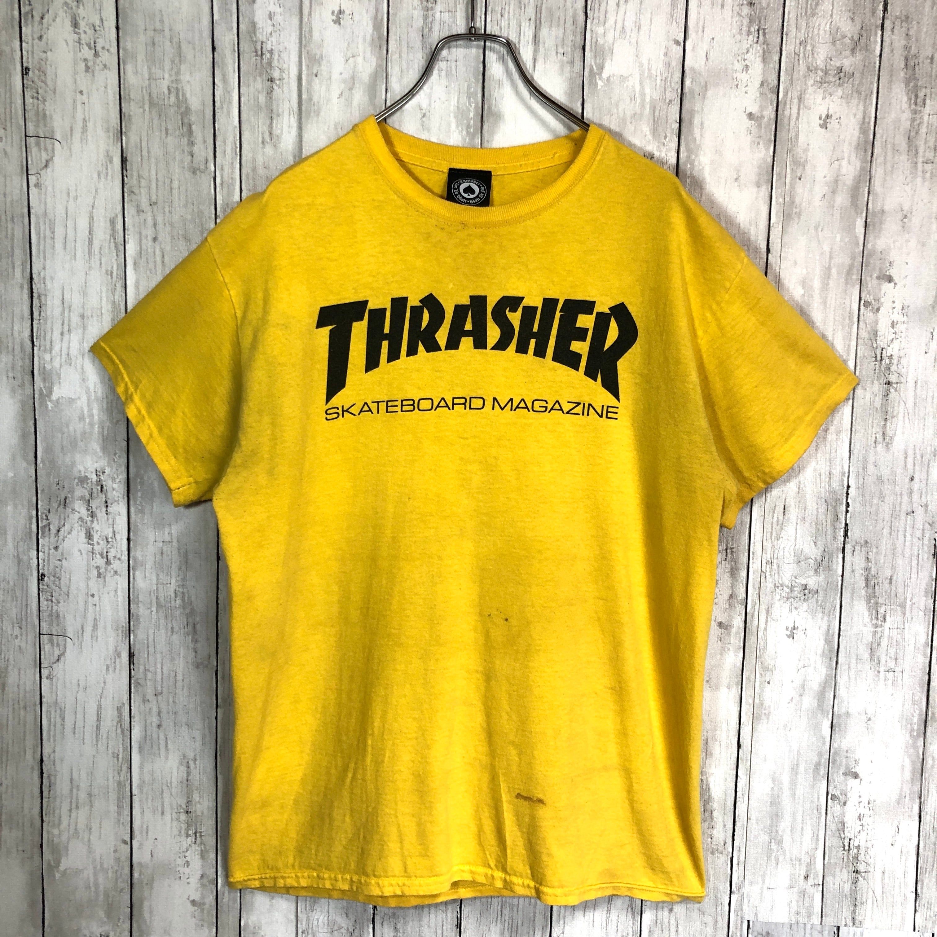 【スペードタグ】スラッシャーTHRASHER 半袖T スケボー マグロゴ