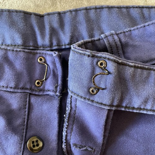 50-60s フレンチワーク モールスキン ブルー パンツ W30 詳細写真7