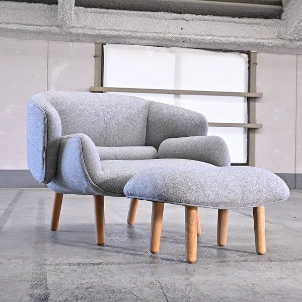 極美品 Boconcept EDEN サンドVelvet 円形オットマン Eden フットスツール | Footstool | Eden | BoConcept Design