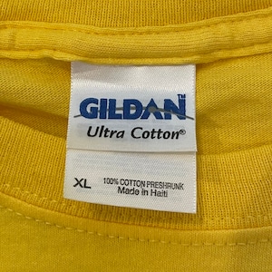 【GILDAN】企業系 ベースボールロゴ ナンバリング 半袖 Tシャツ XL オーバーサイズ us古着