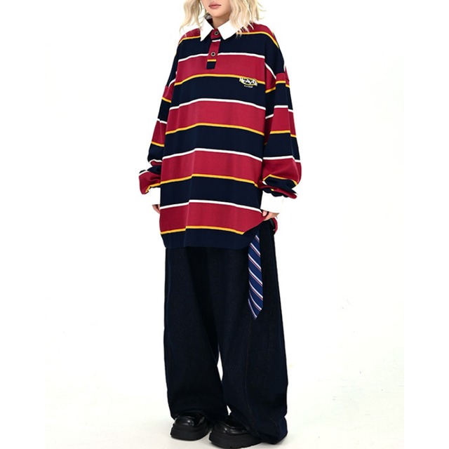 colored rugby shirt　カラーラガーシャツ　J1332