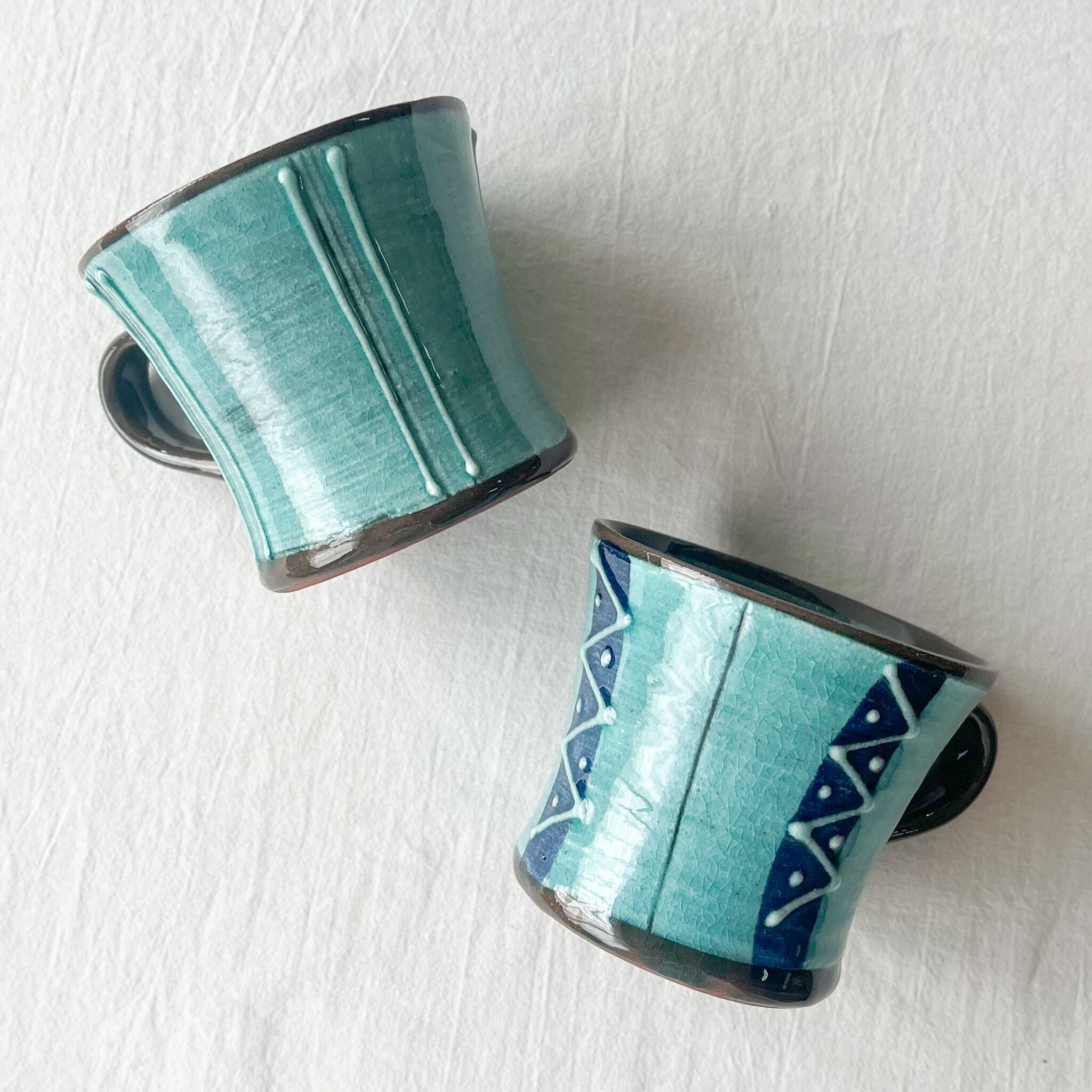 エメラルドのマグカップ【ジグザグ】 | Kamani | 多治見で営む 美濃焼