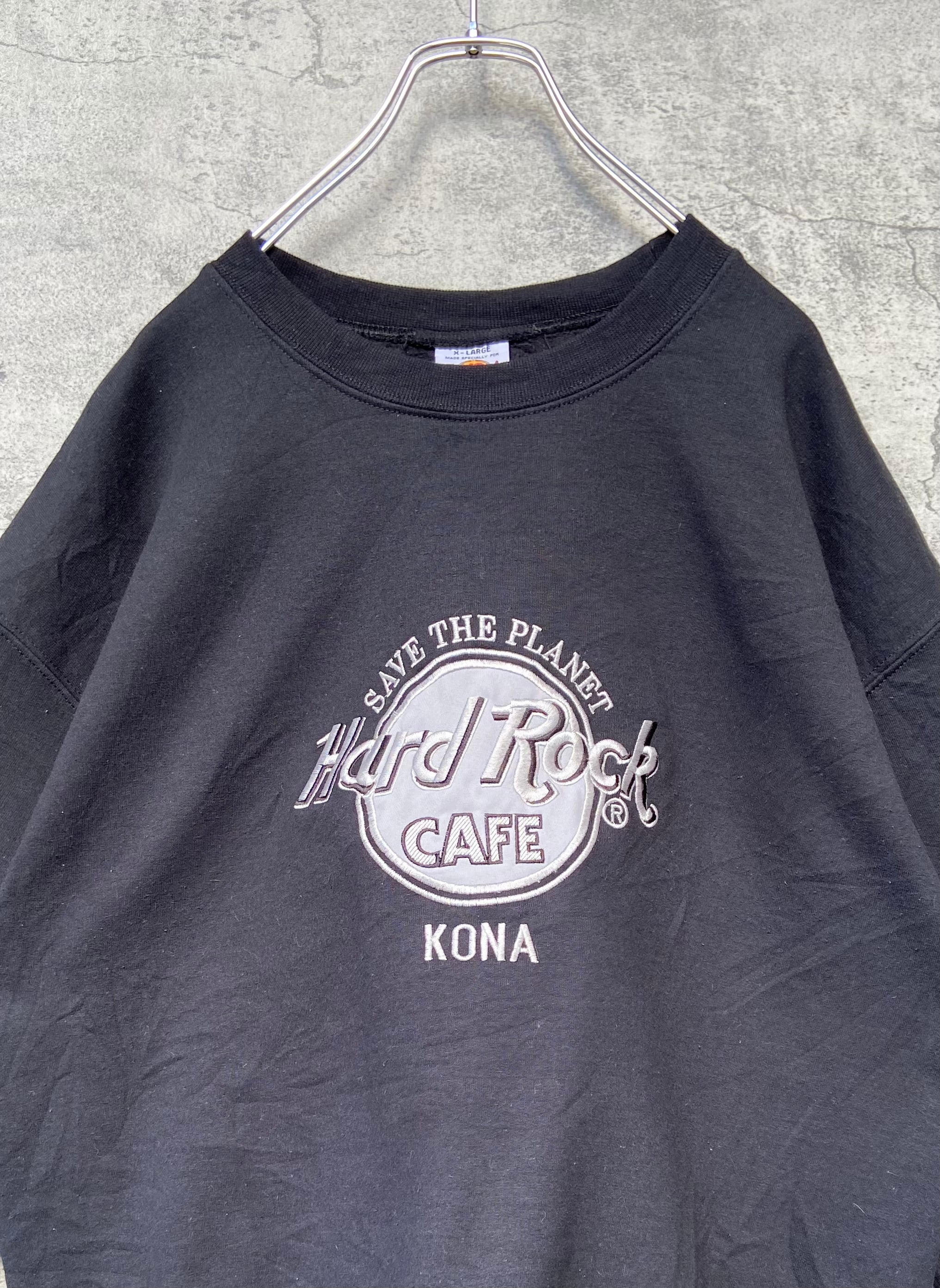 USA製 HardRock Cafe ハードロックカフェ XL スウェット 黒銀刺繍 なえなのさん着用