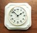 ドイツ製 ZentRa 陶器フレーム 壁時計 電池式 ヴィンテージ 壁掛け時計 ホワイト セラミック アンティーク キッチンクロック ig1388
