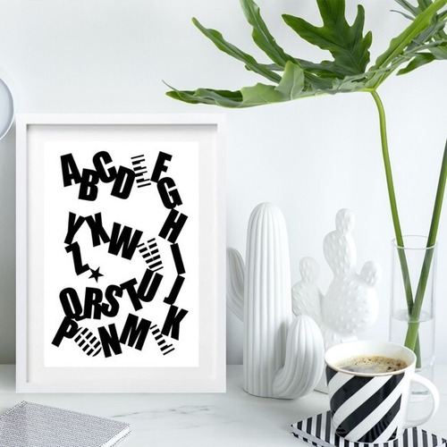 SILHOUETTE Art poster#ALPHABET(A4) 