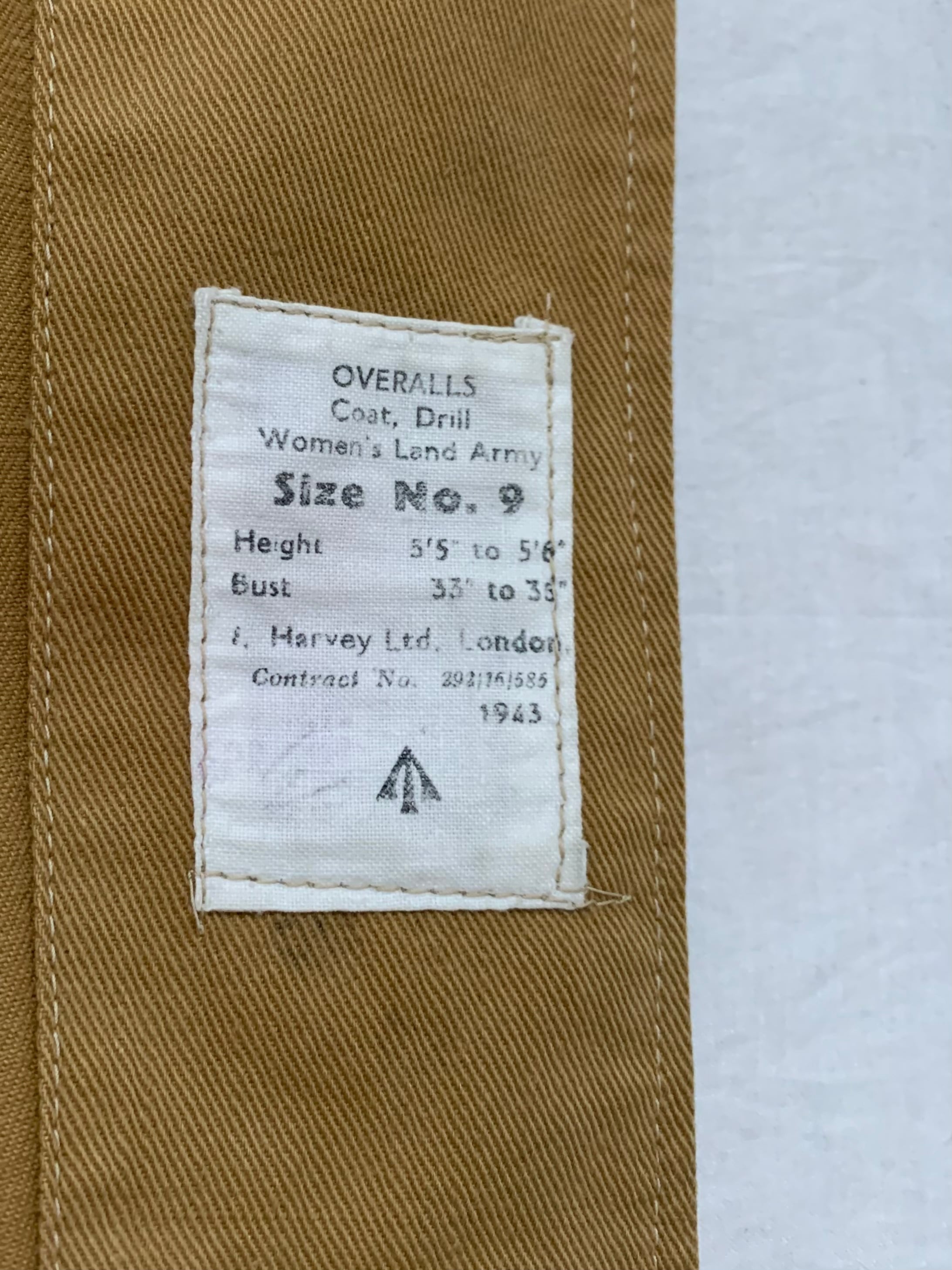 1940's British Army Drill Coat with Change Button