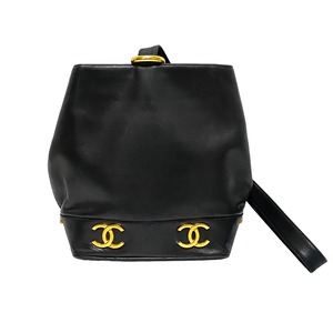 CHANEL シャネル ラムスキン トリプルココ ワンショルダーバッグ ブラック 10940-202307