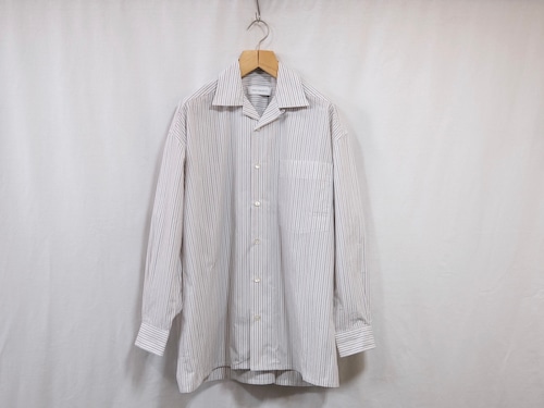 PERS PROJECTS” VICTOR L/S WIDE FIT SHIRTS BEIGE STRIPE”