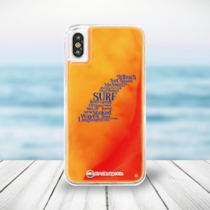 【受注生産】Surf Fin ネオンサンド iPhoneケース（OrangeYellow）