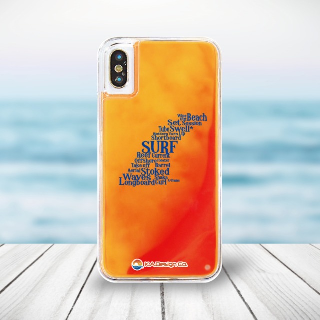 【受注生産】Surf Fin ネオンサンド iPhoneケース（OrangeYellow）