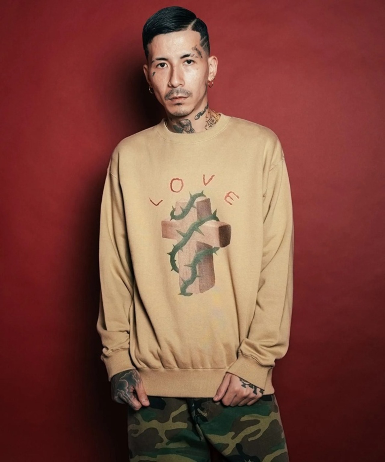 Subciety / Thon cross sweat shirt / スウェットクルーネック / トレーナー / 152-31118 - 5