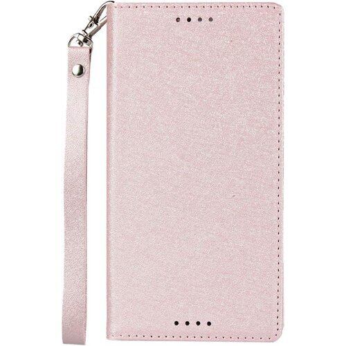 Elick Xperia XZ1 SO-01K SOV36 701SO 用 ケース カバー 薄型 高級PUレザー 手帳型 マグネット式 ベルトなし ストラップ付き カード収納 エクスペリア XZ1 SO-01K SOV36 スマホケース ローズゴールド 409