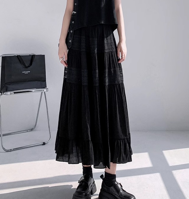 フレアスカート レディース スカート ボトムス フレア ロング レース ウエストゴム 薄手 かわいい 大人可愛い 上品 おしゃれ ガーリー 存在感 抜け感 ラブリー キュート プリンセス クラシカル ロマンティック フェミニン 無地 春 夏 秋 ロングシーズン 学生 デート お出かけ イベント 女子会 休日 ショッピング コンサート ライブ お花見 カフェ プチプラ 普段使い 着回し モテ インスタ映え 定番 S M L XL 小さいサイズ 大きいサイズ ホワイト ブラック アプリコット ベーシックカラー