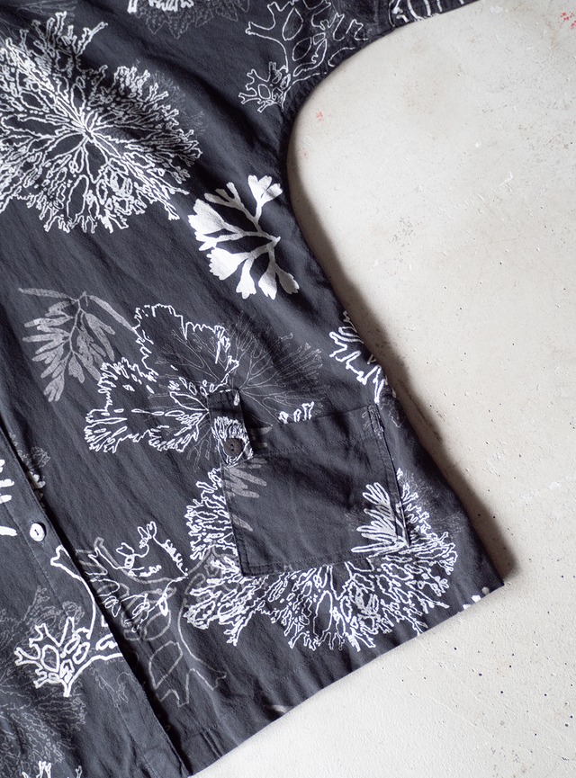 "富み子" 1990s Marine botanical print shirt