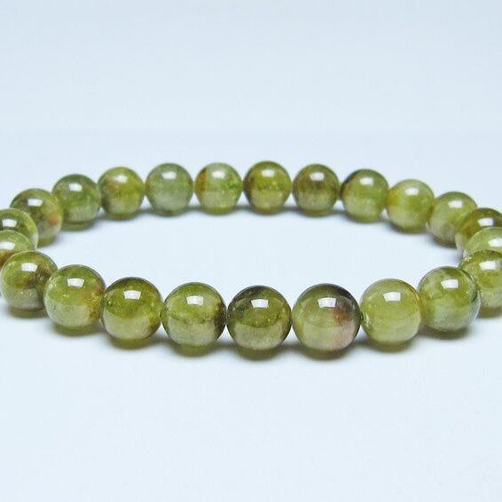 ツァボライト ブレスレット 9mm 一点物 メール便可 111-49778
