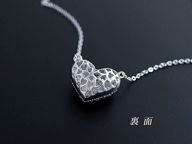 大人気ぷっくりパヴェハートネックレス♪極上の輝きプレシオサ社製クリスタル
