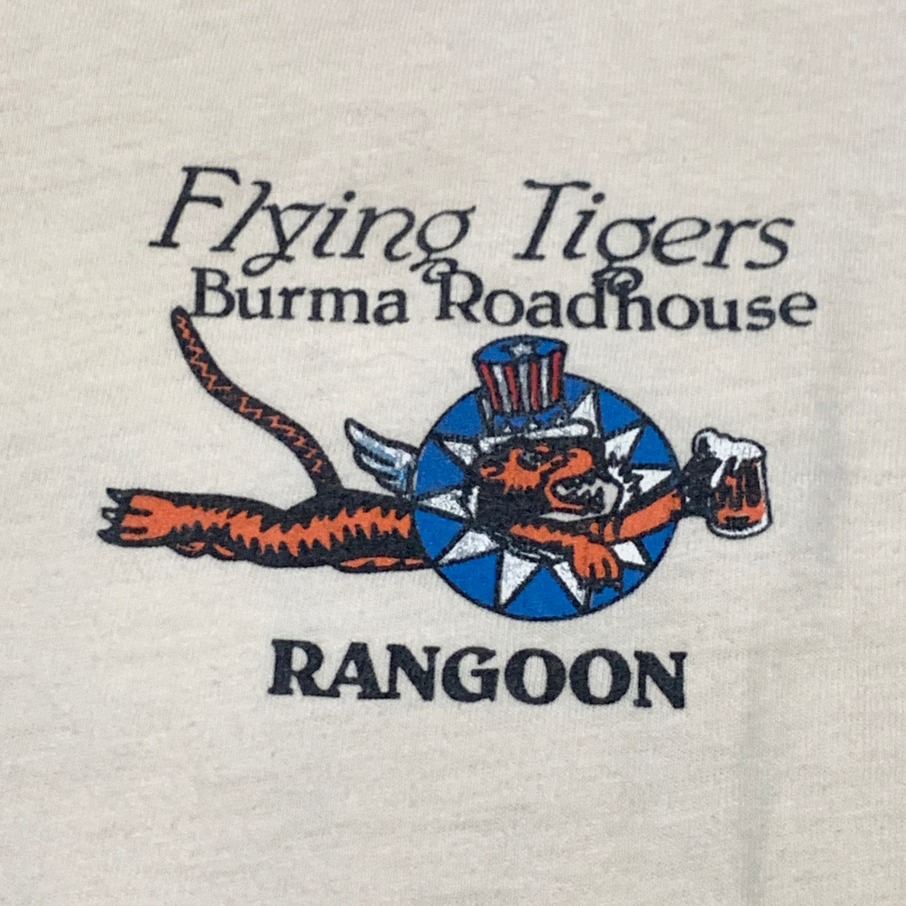 Flying Taisetsu》”80'S Blood Chit Print Military T Shirts