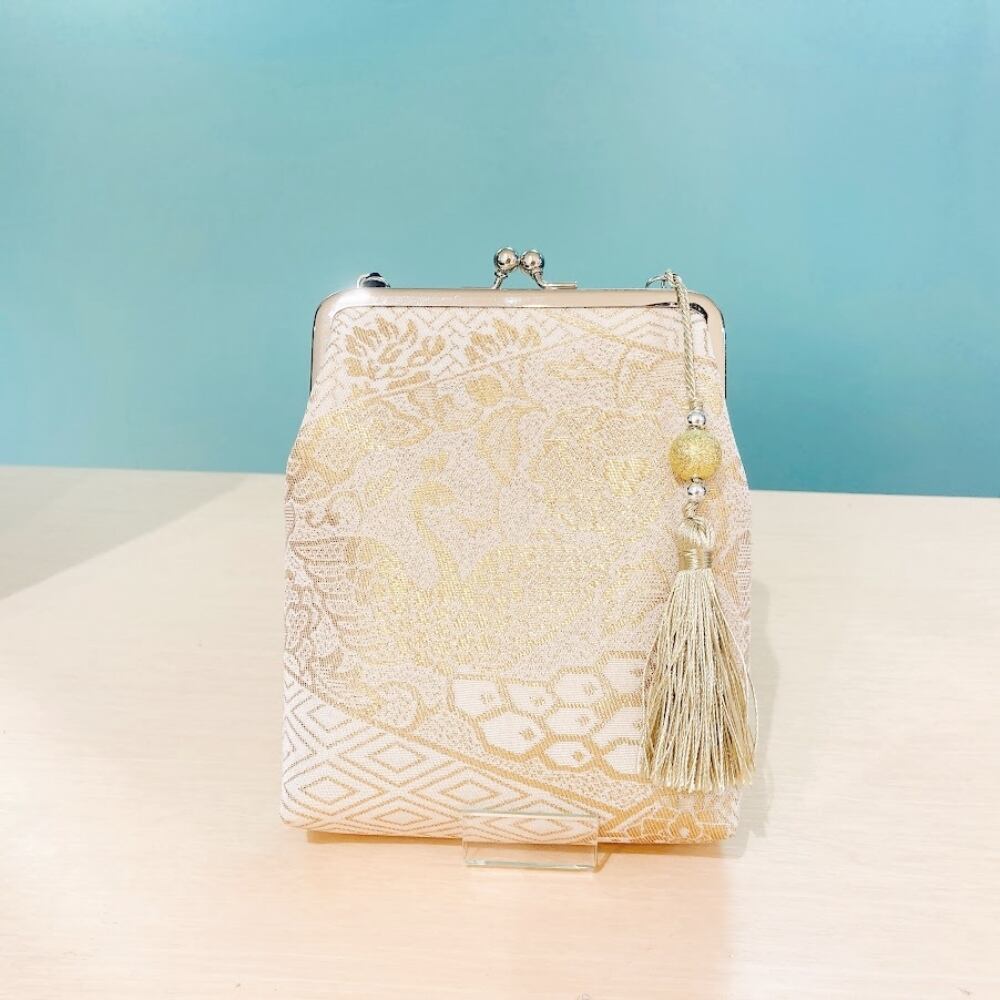 がまぐちキモノショルダー 袋帯鳳凰柄 着物帯リメイク | 日月堂（に