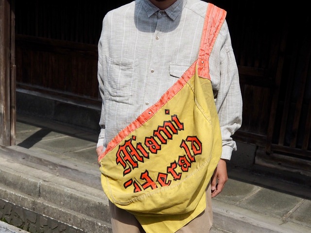 “Miami Herald” Vintage canvas newspaper bag