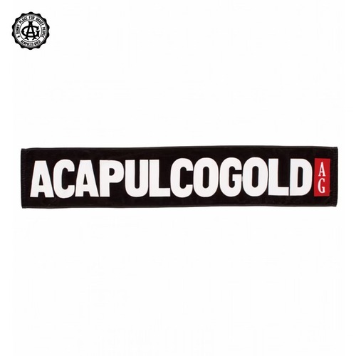 ACAPULCO GOLD : BLACK LABEL LOGO SCARF TOWEL
