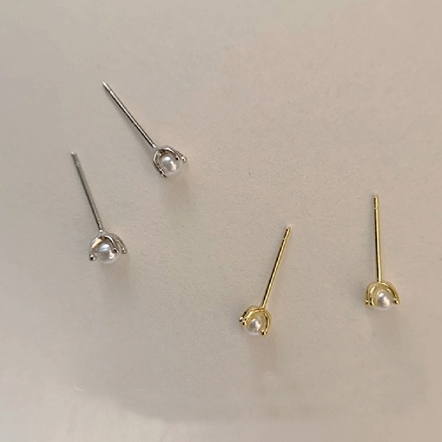 S925 mini pearl pierce【3mm/4mm/5mm】