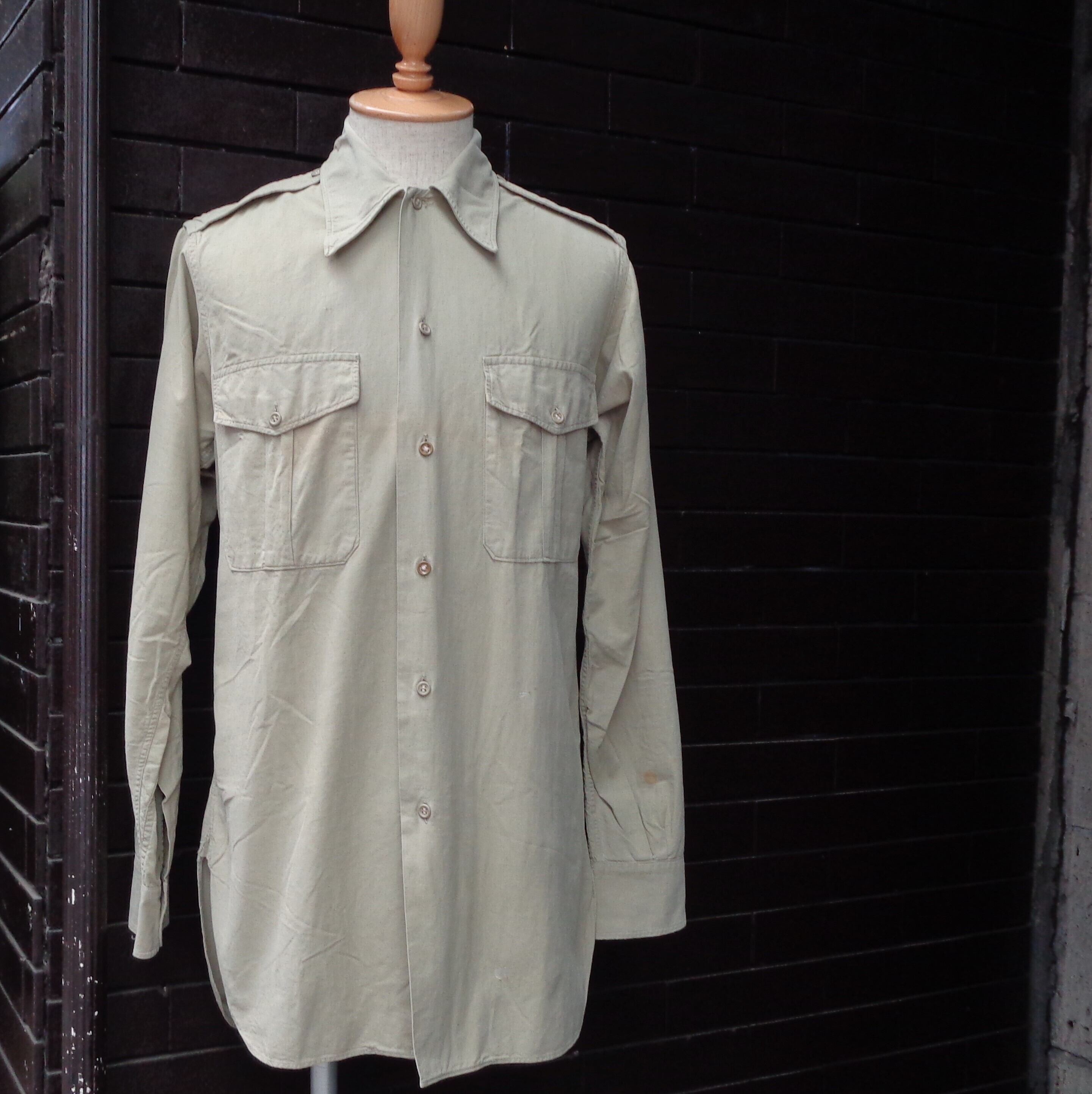 【新品】デッドストック  フランス軍 ウールシャツ 60s
