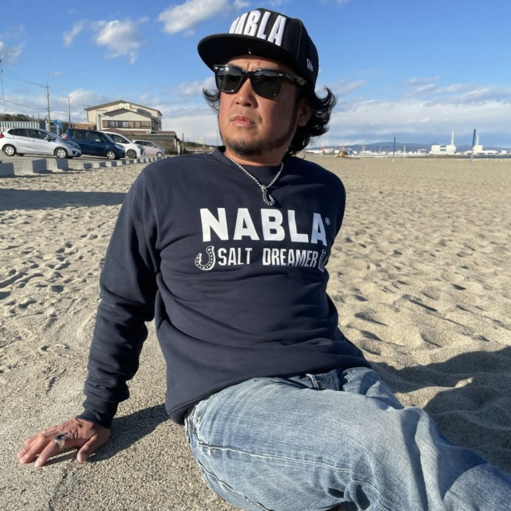 NABLAフレンチテリークルーネックトレーナー ブラック