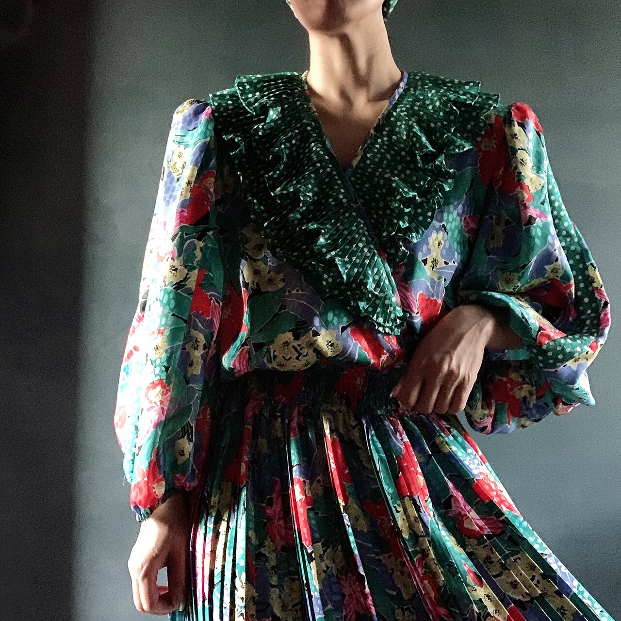 80s Vintage Susan Freis Floral Print Dress | Milagro Vintage 80s Vintage Susan Freis Floral Print Dress | Milagro Vintage