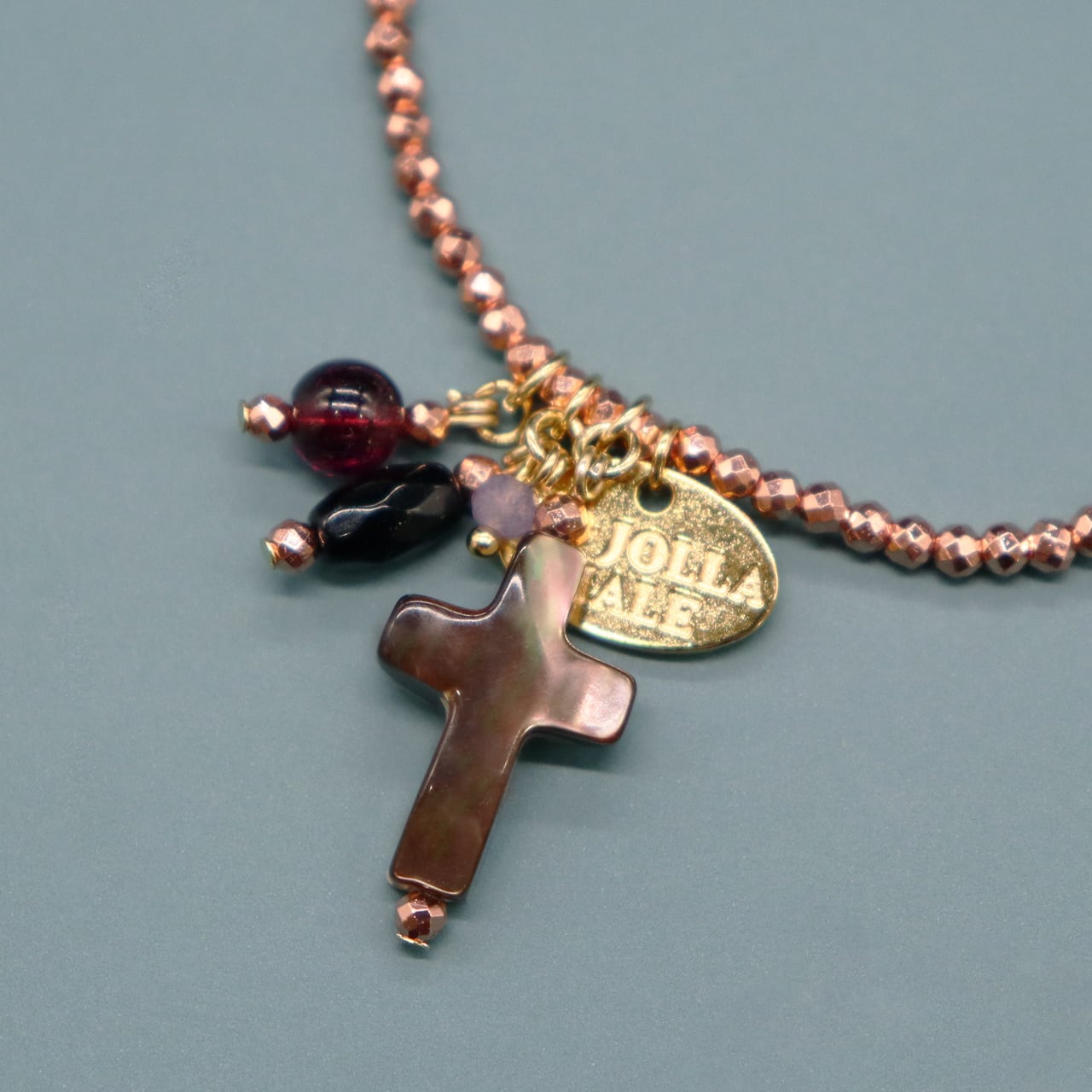 MA・YO・KE・】オレンジヘマタイト×マザーオブパール×オニキス