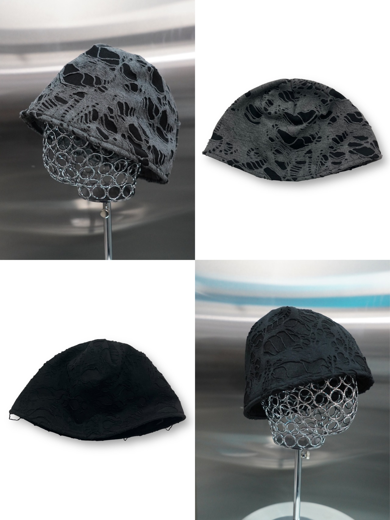 【PLANET STUDIO】tear damage hat(2color)