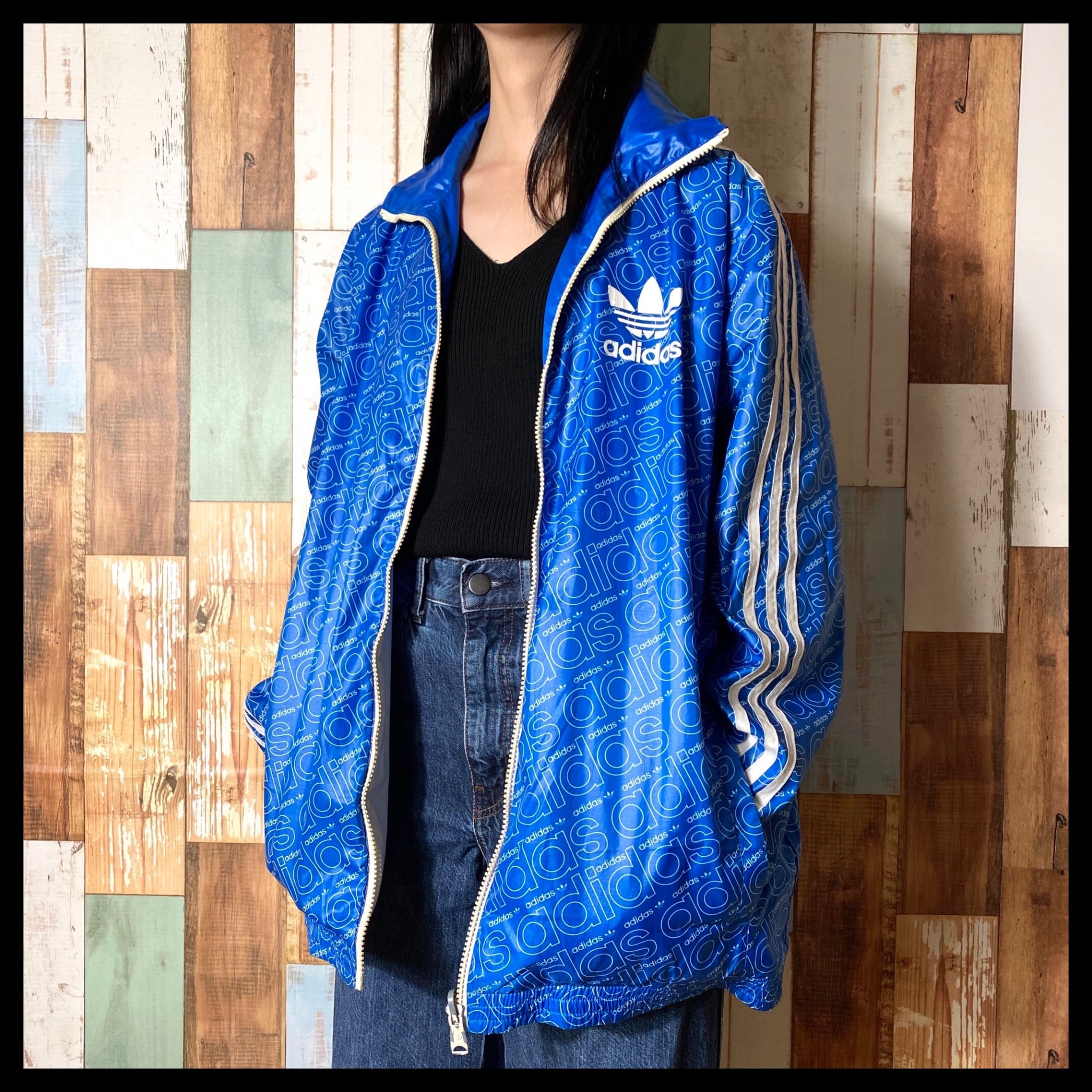 adidas アディダスオリジナルス リバーシブルナイロンジャケット 総柄  