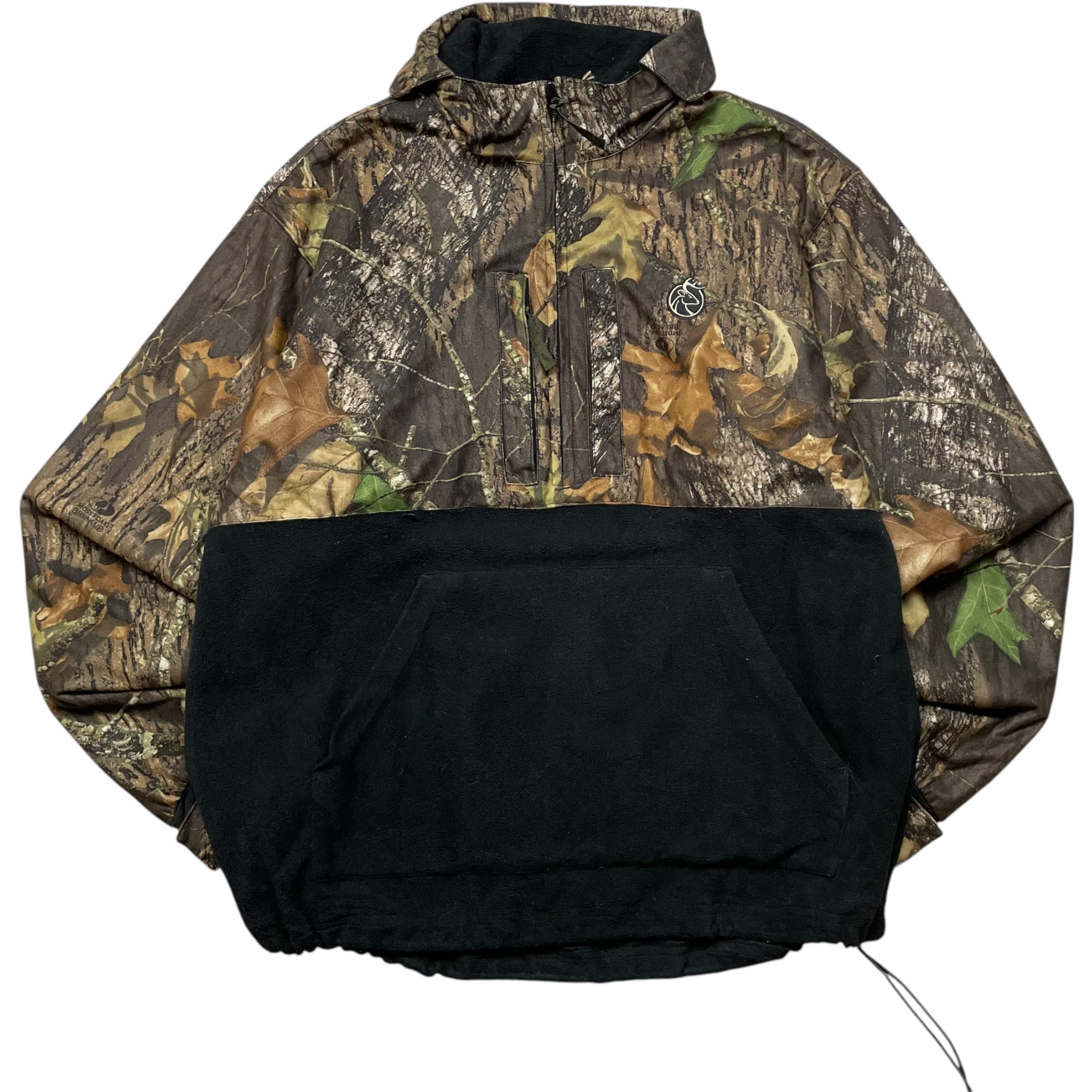 《M》 RUTWEAR リアルツリー ハーフジップ フリース ワンポイント no.5553
