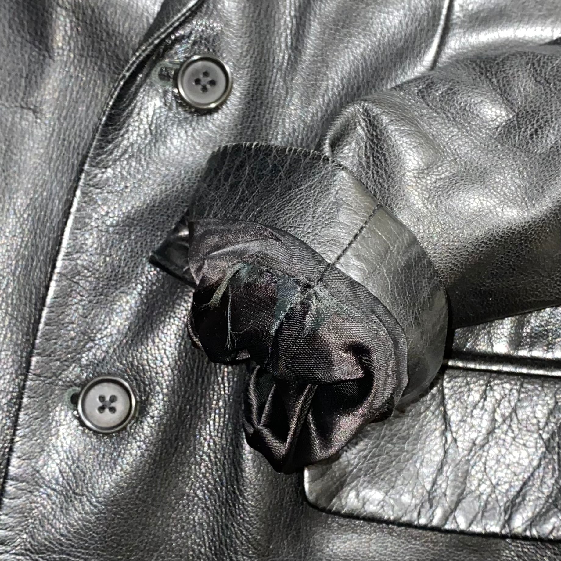 archive HELMUT LANG black leather tailored jacket | NOIR ONLINE