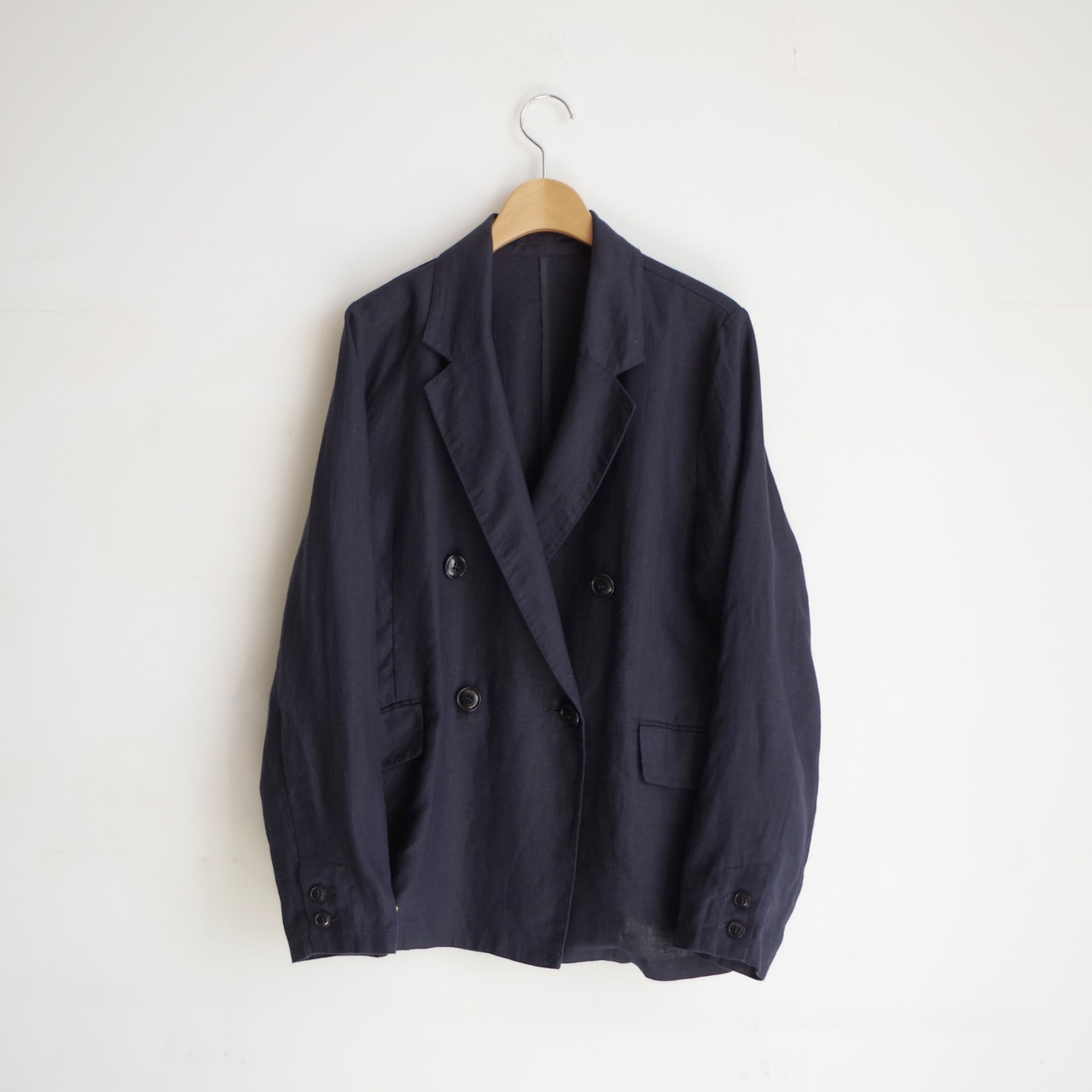 one f Linen Jacket Navy