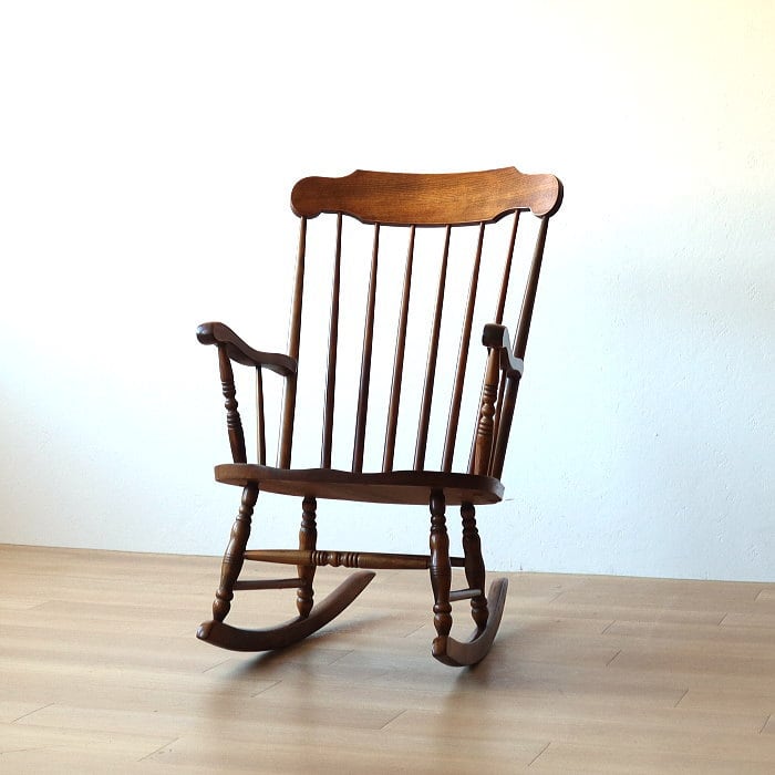 ヴィンテージ ロッキングチェア 飛騨の家具 古家具 ブナ材 無垢材 | RENOKA