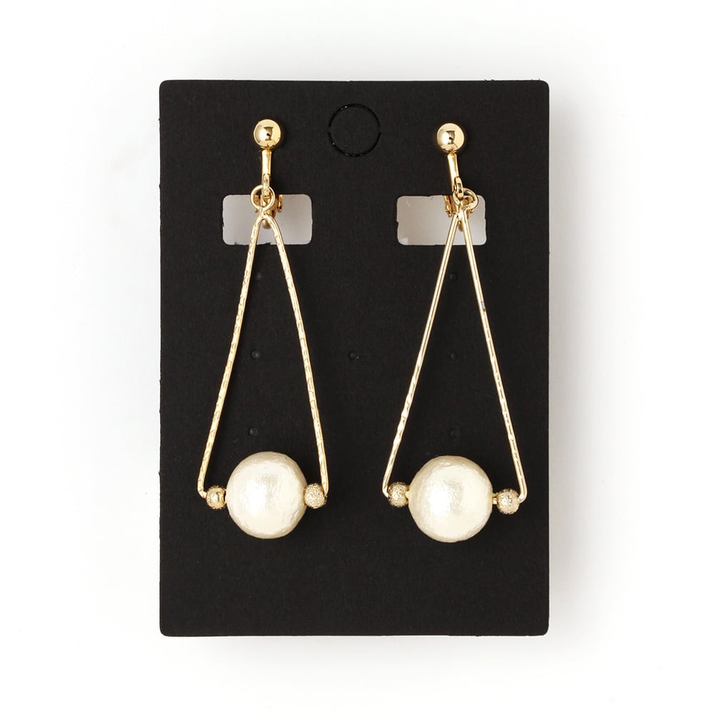 アクセサリー台紙 L（穴上） ピアス イヤリング用 2way 黒 47×67mm 30