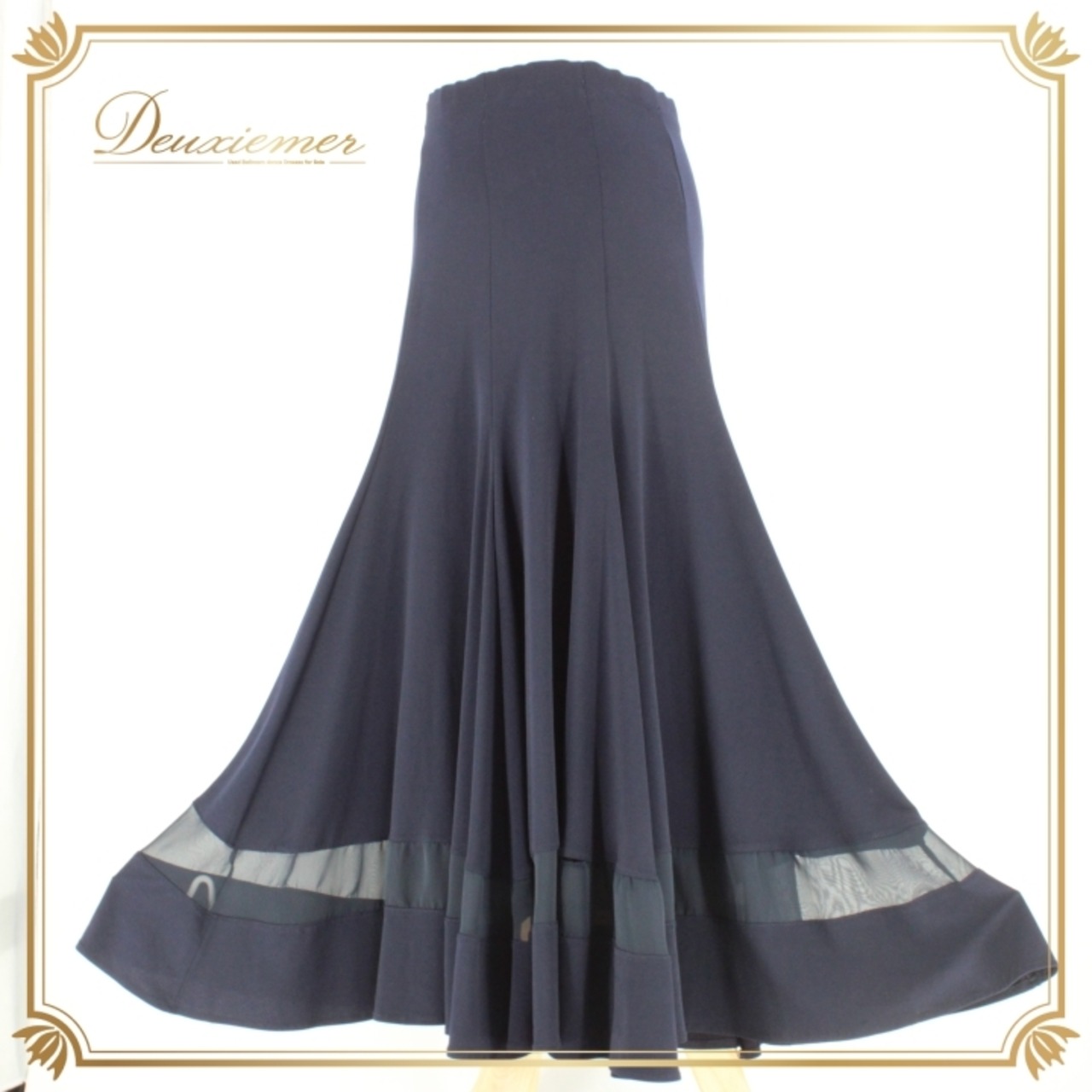 社交ダンス 衣装 スタンダード スカート レッスンウェア Legend Pro タカダンス ネイビー系 紺 練習着 レース シンプル 無地 フォーマル スカート丈 約86cm ウエスト 約34cm 伸縮性あり 上質 ダンス フォーマルウェア 練習用 スポーツウェア レディース 人気 トレーニング シンプルデザイン スタイリッシュ コーディネート 使いやすい おしゃれ レッスン用 体型カバー 柔らかい素材